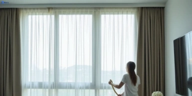 Delicate sheer drape cleaning riverhills Matty Curtain Cleaning